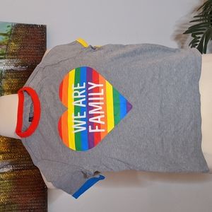 Child's Pride "We Are Family" Heart T-Shirt Sz 6/7